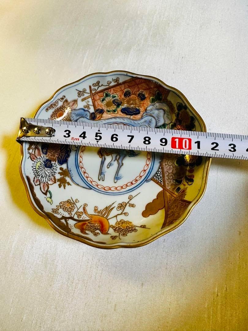 古伊万里 麒麟 キリン 手描 骨董 銘々皿 手塩皿 5枚